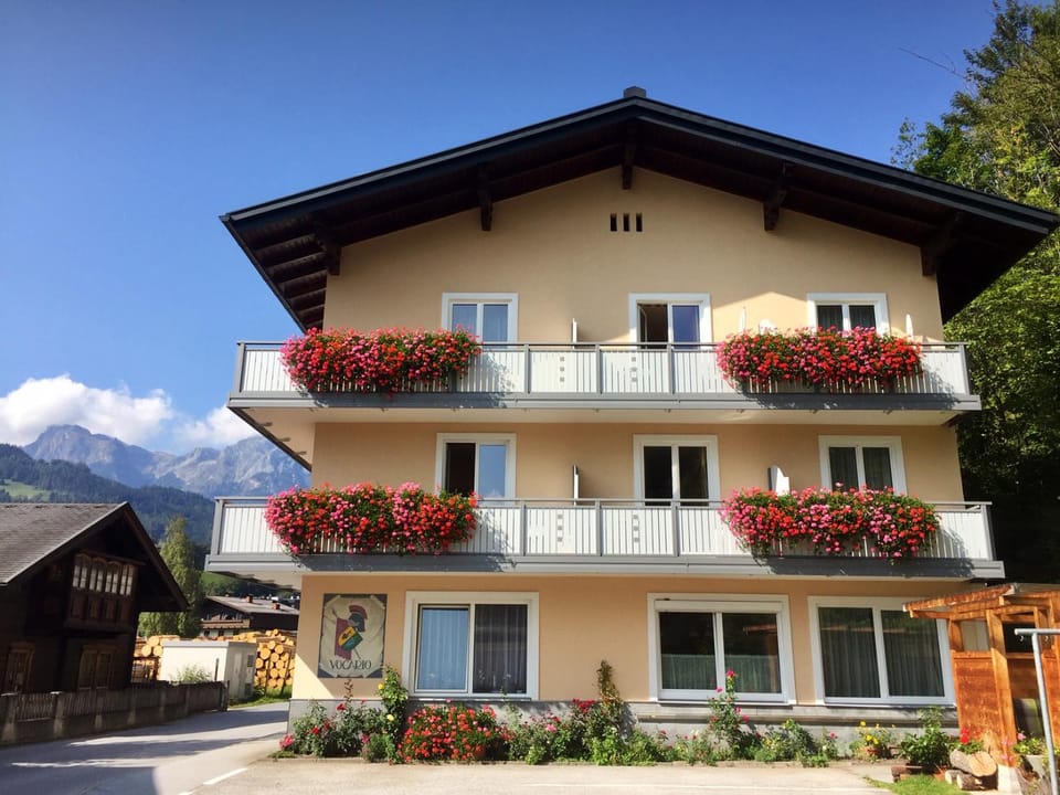 Property building, Facade/entrance, Day, View (from property/room), Balcony/Terrace, Mountain view