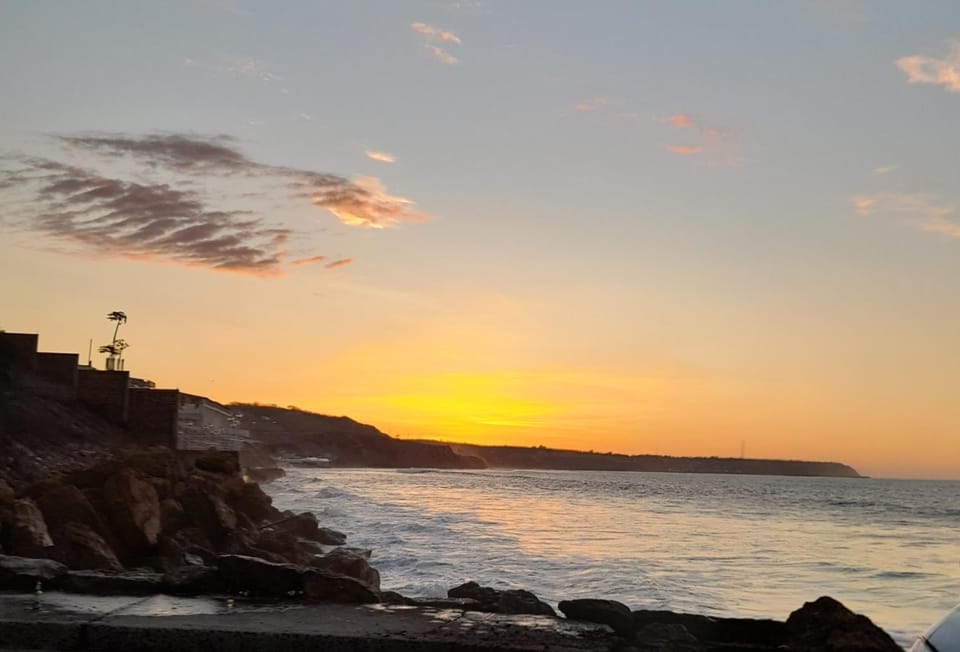 Beach, Hiking, Sea view, Sunset