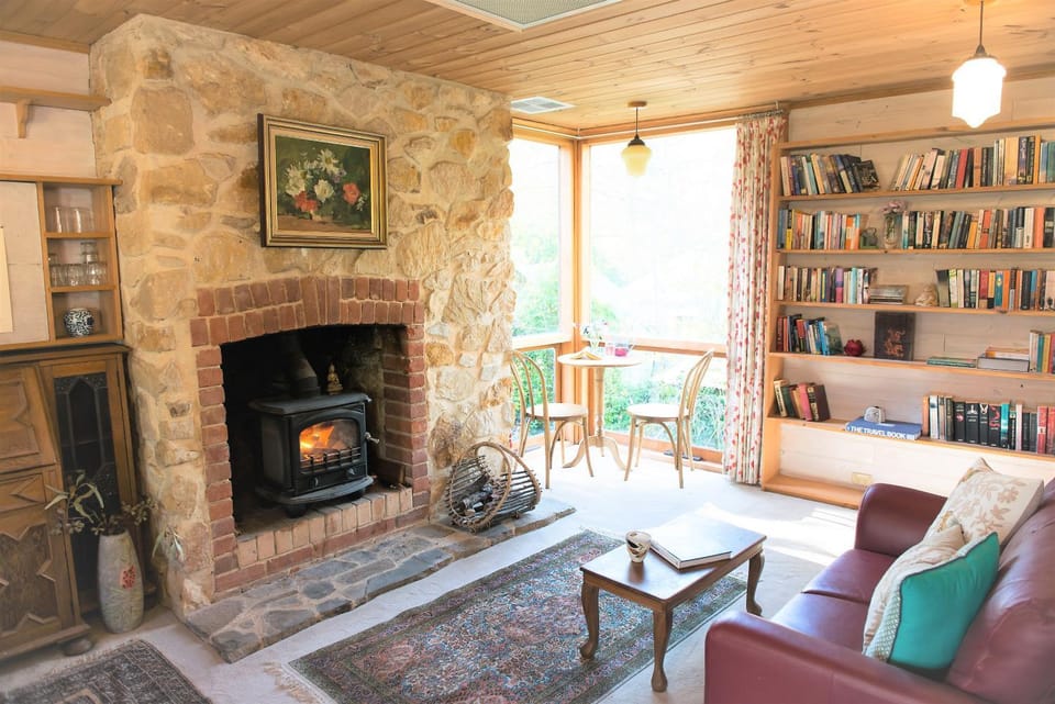 Living room, Seating area, Garden view