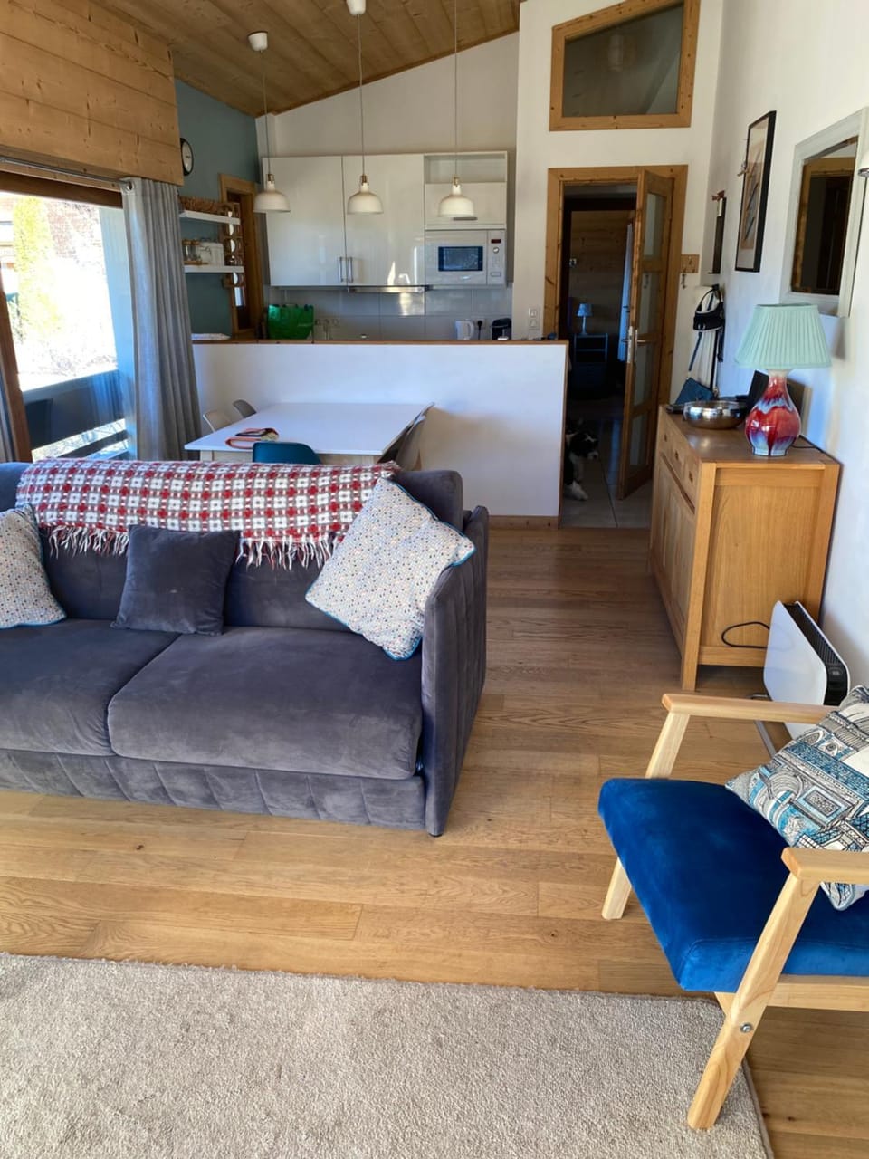 Kitchen or kitchenette, Living room, minibar, pet friendly, stove