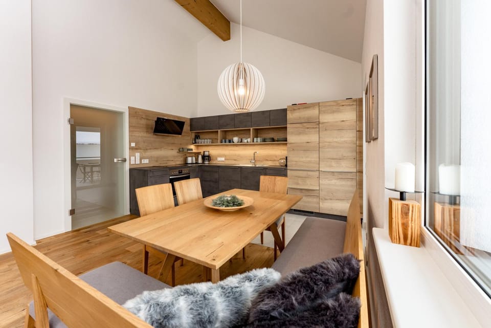Kitchen or kitchenette, Living room, Dining area
