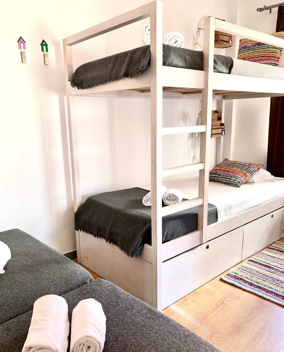 Bed, Decorative detail, bunk bed