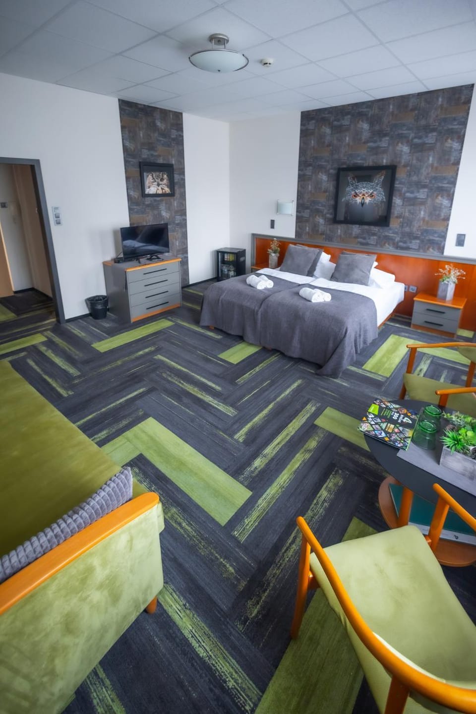 Bed, TV and multimedia, Photo of the whole room, Bedroom