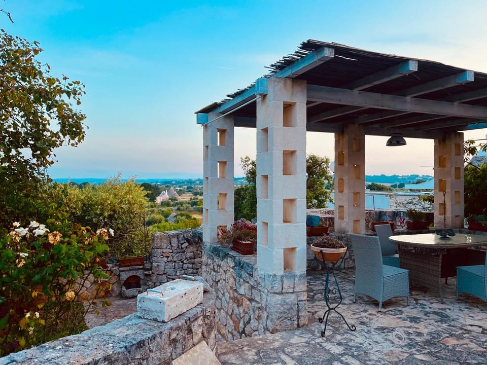 Property building, Patio, Natural landscape, Balcony/Terrace, Garden view