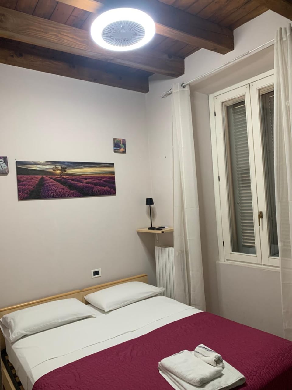 Bed, Photo of the whole room, Bedroom, towels, wardrobe