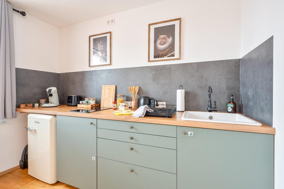 Coffee/tea facilities, Kitchen or kitchenette, stove, toaster