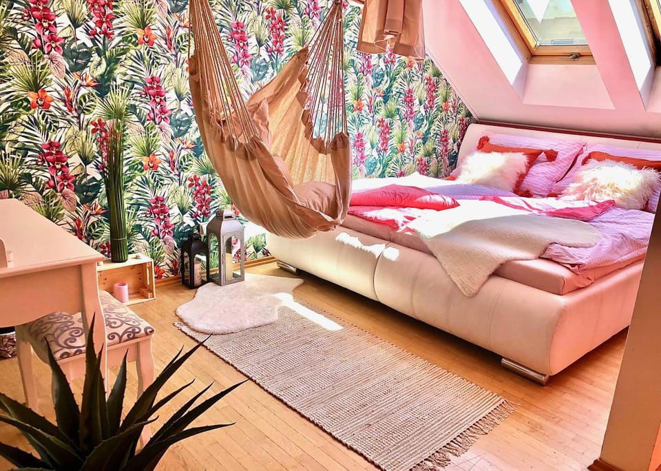 Duplex with quite terrace on Wenceslas sq. Apartment in Prague