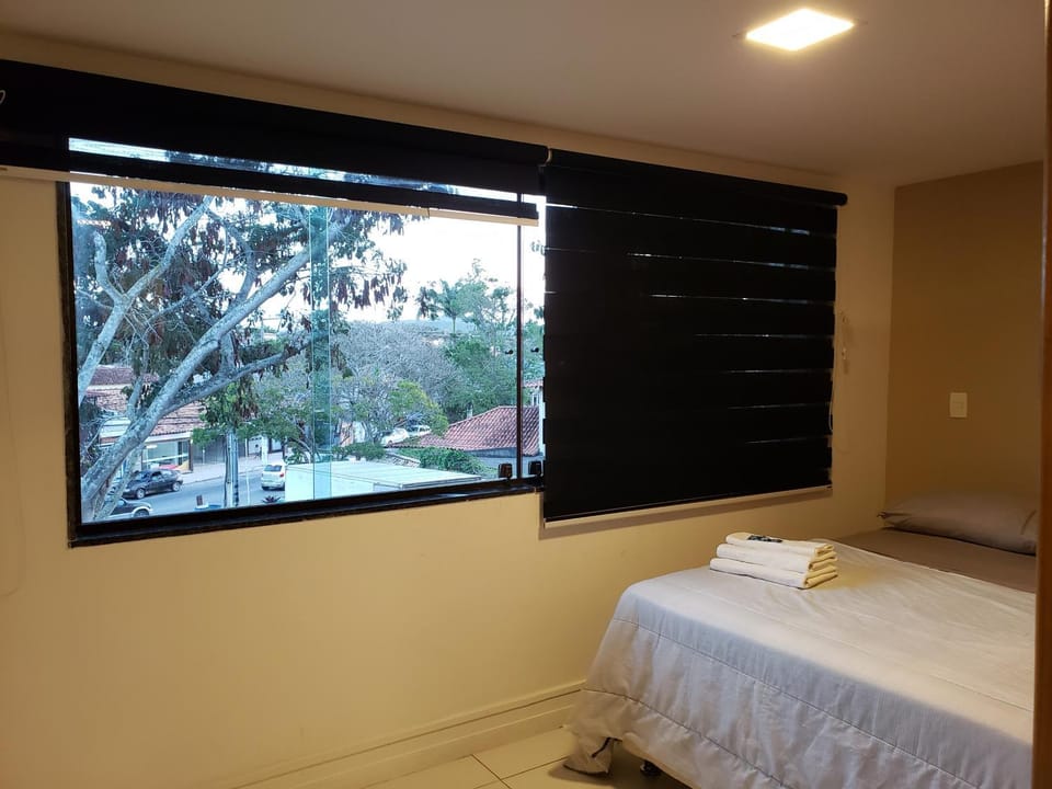 Bed, Bedroom, City view