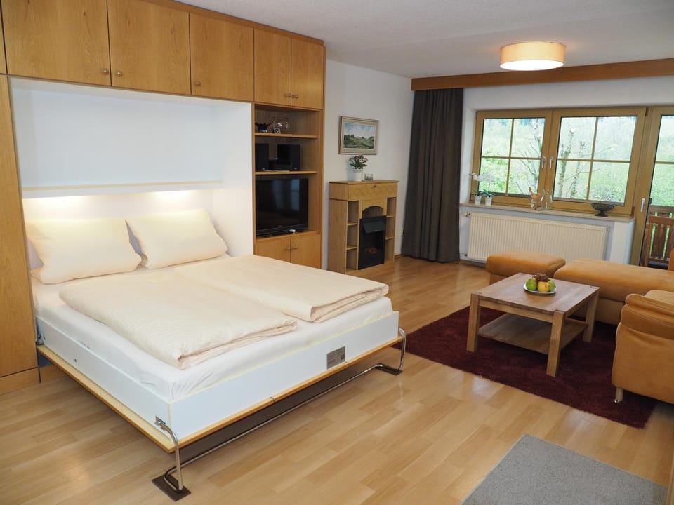 Bed, Living room, Photo of the whole room