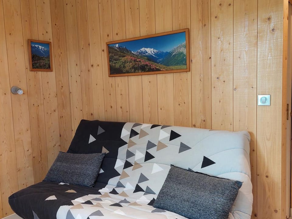 Studio rénové 16m2, terrasse, animaux admis, parking, près télécabine Brévent - FR-1-517-3 Cabin in Chamonix