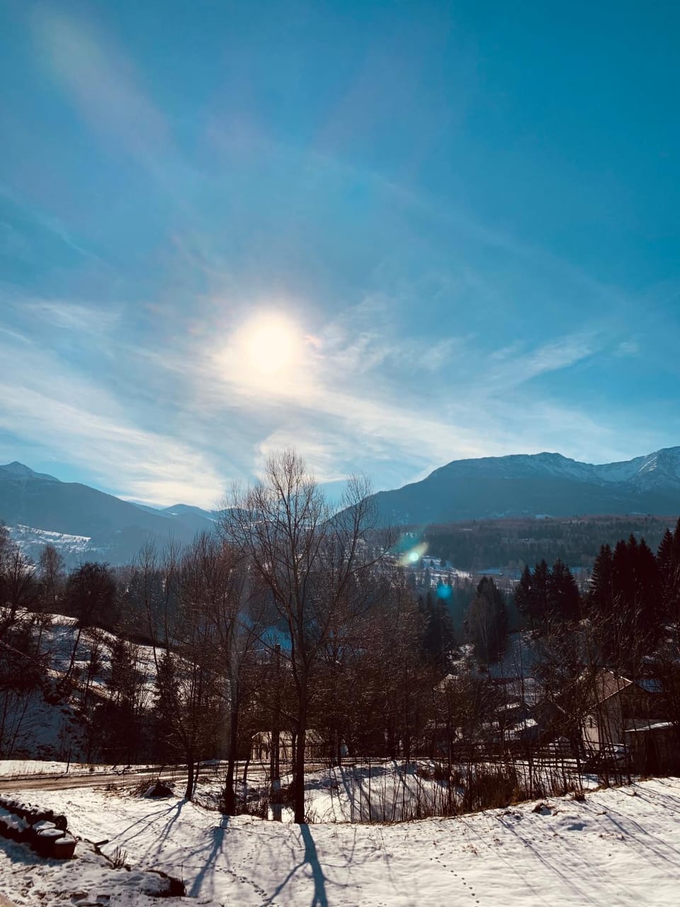 Natural landscape, Winter, Mountain view