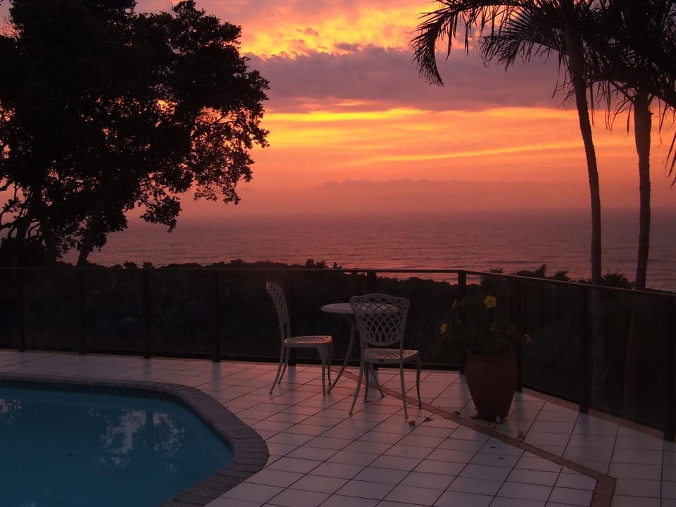 Pool view, Sea view, Swimming pool, Sunrise