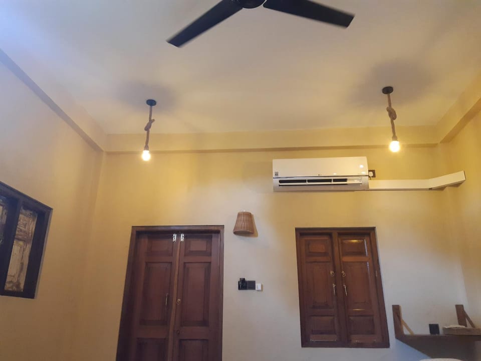 fireplace, air conditioner