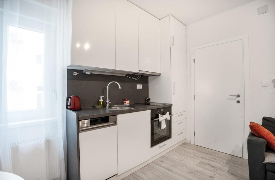 Coffee/tea facilities, Kitchen or kitchenette, oven