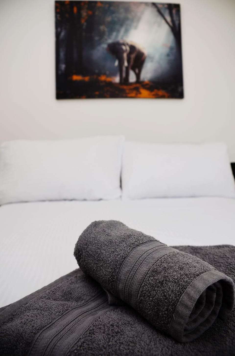 Property building, Bed, Photo of the whole room, Bedroom, towels