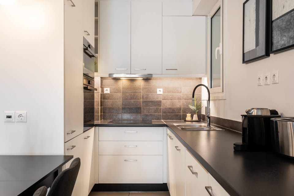 Kitchen or kitchenette, toaster