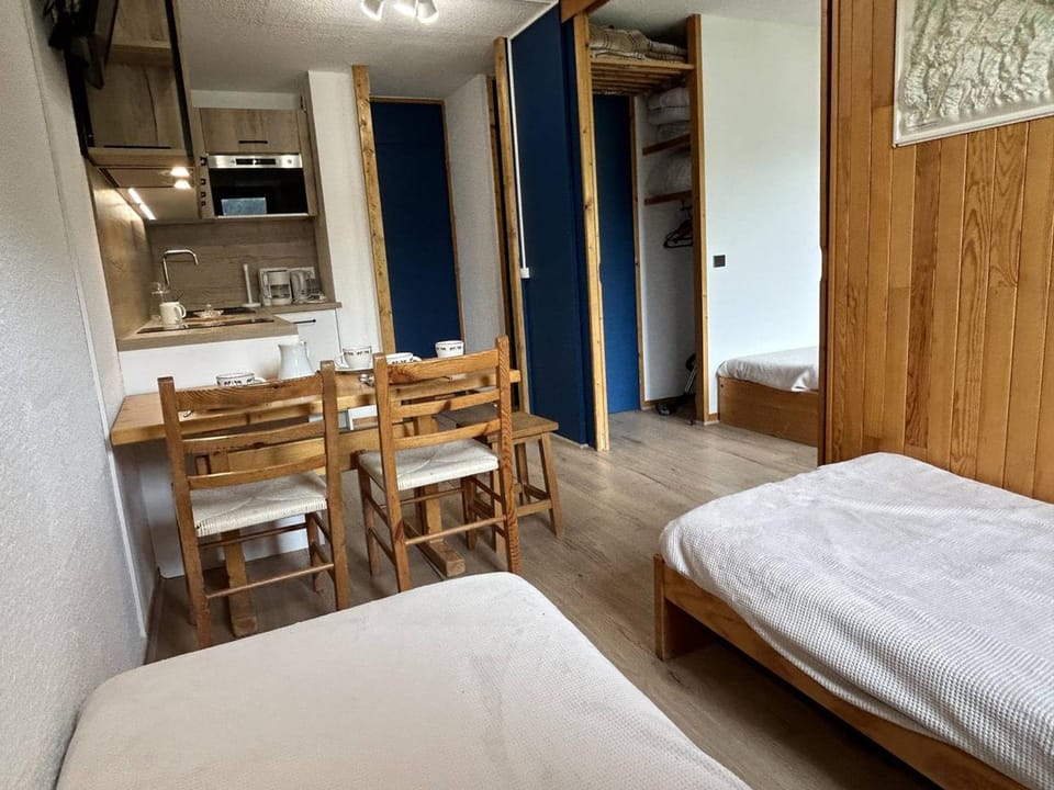 Studio divisible avec balcon, proche des pistes, animaux admis Apartment in Les Allues