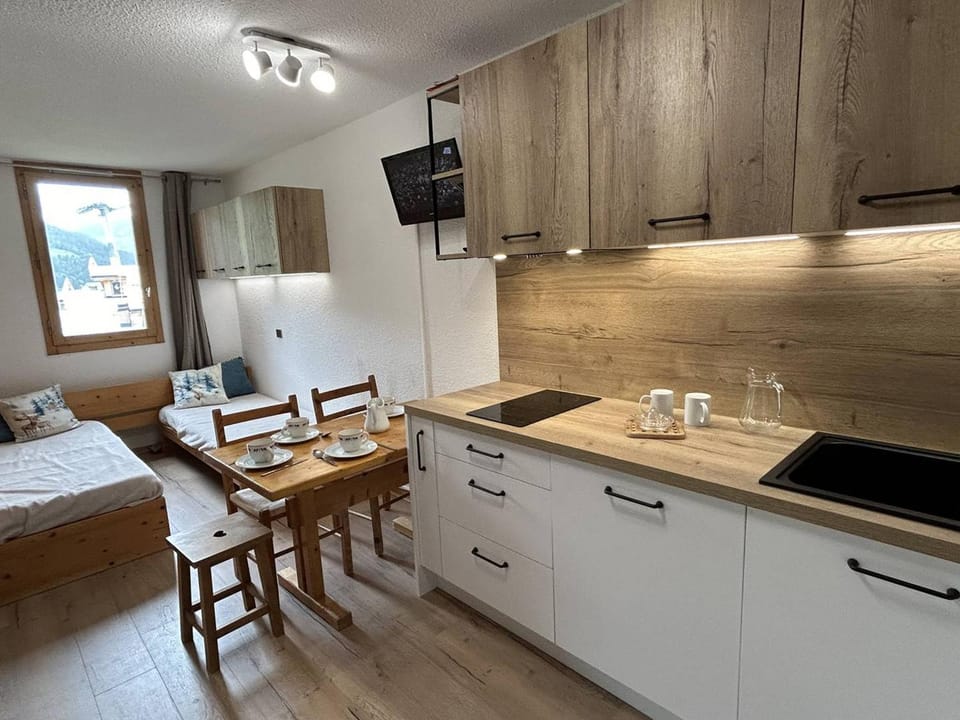 Studio divisible avec balcon, proche des pistes, animaux admis Apartment in Les Allues