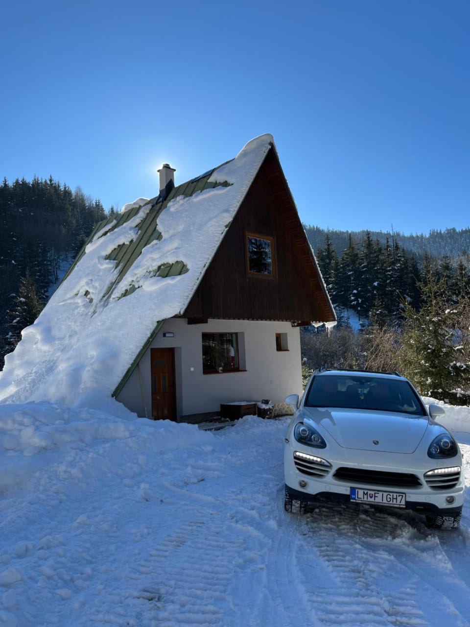 Property building, Natural landscape, Winter, Mountain view