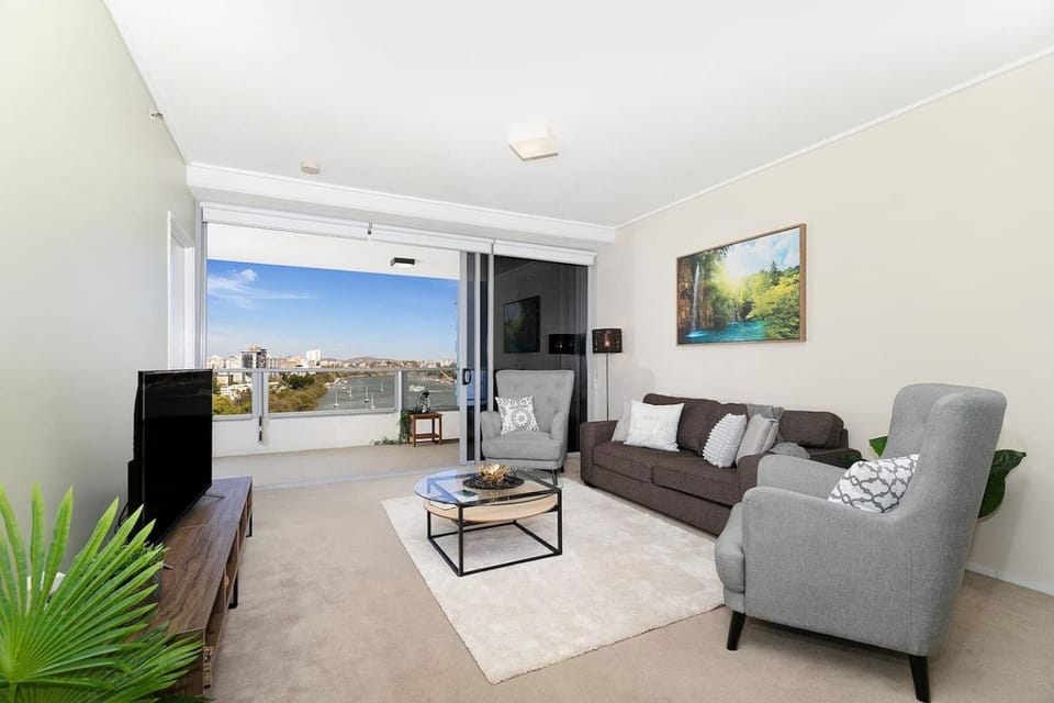 Living room, Seating area, River view