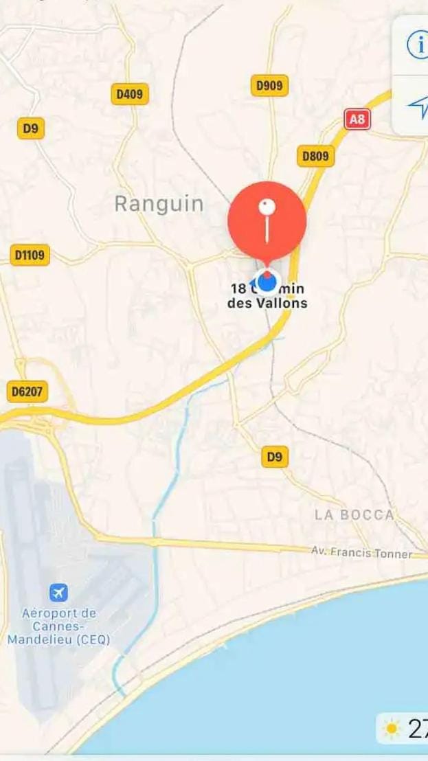 Le Cannet, chambre double à l'étage privatif, d'une maison avec piscine Vacation rental in Cannes