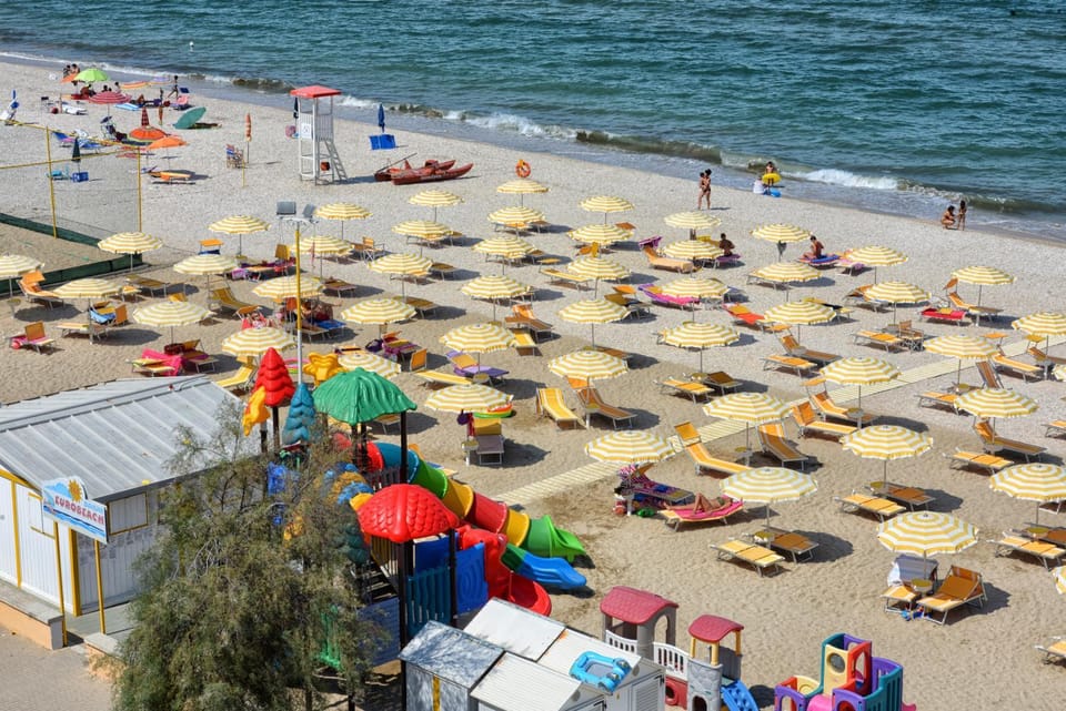 Bird's eye view, Children play ground, Beach