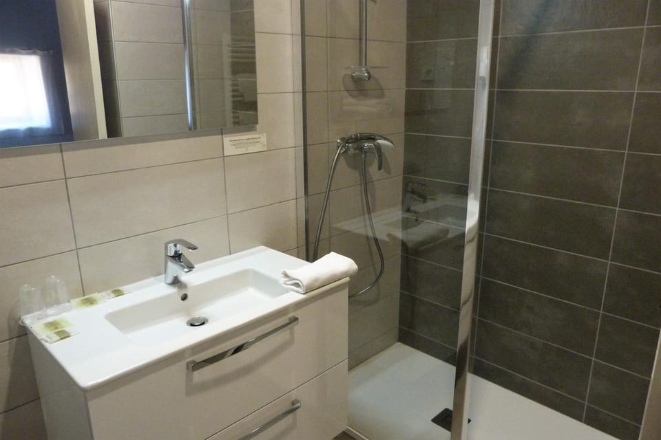 Shower, Toilet, Bathroom, hair dryier, towels