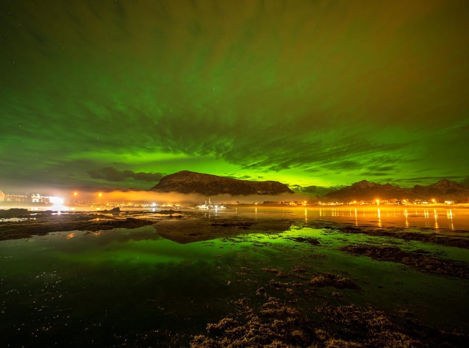 Night, Natural landscape, Lake view