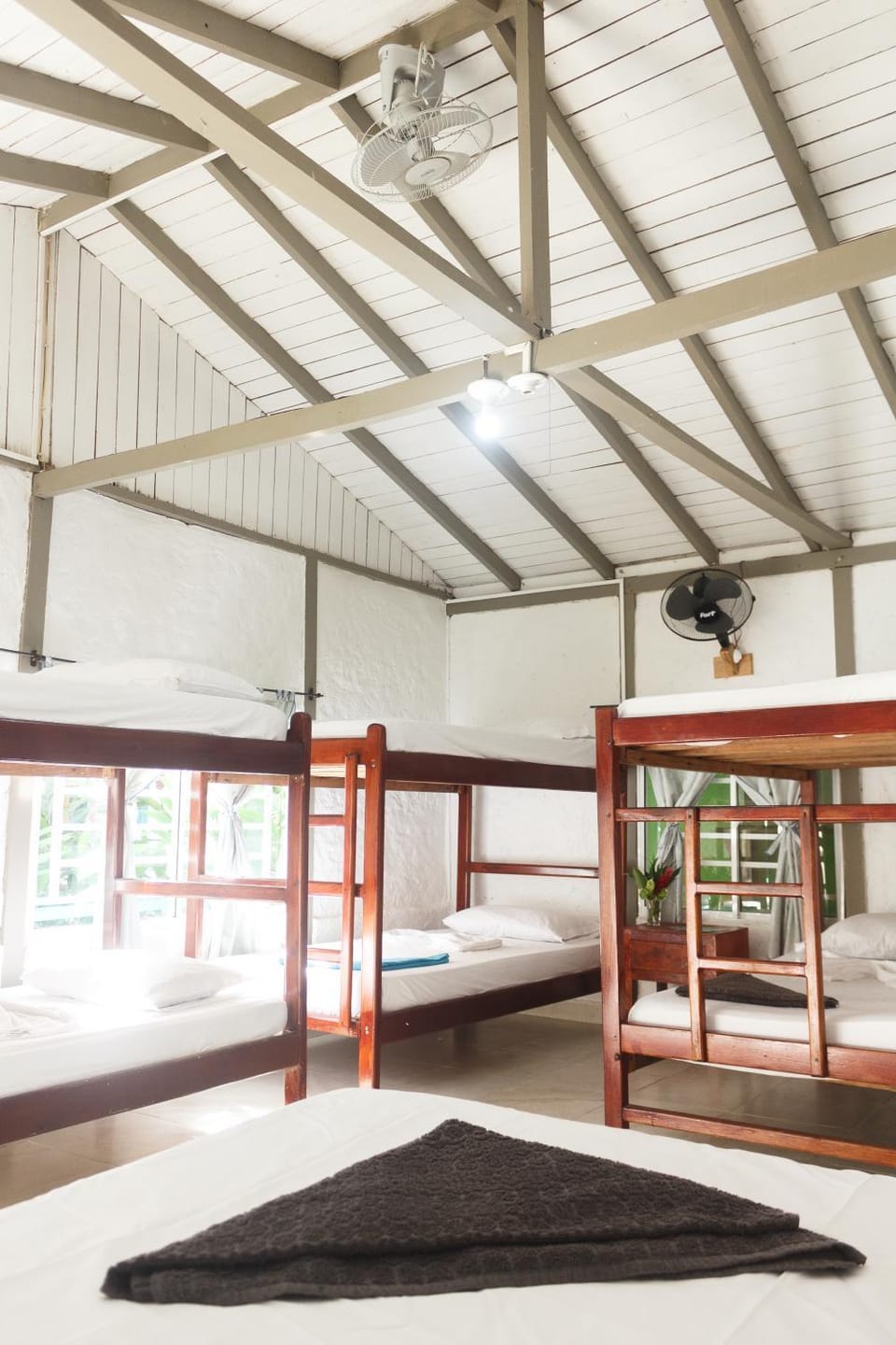 bunk bed, fireplace