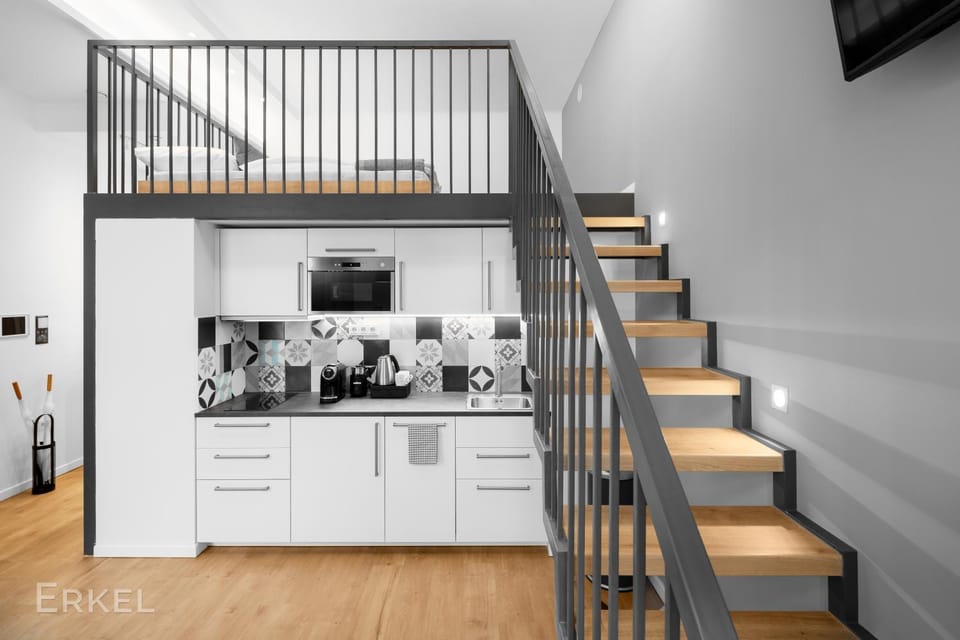Bed, Coffee/tea facilities, Kitchen or kitchenette, dishwasher, microwave, stove, kitchen