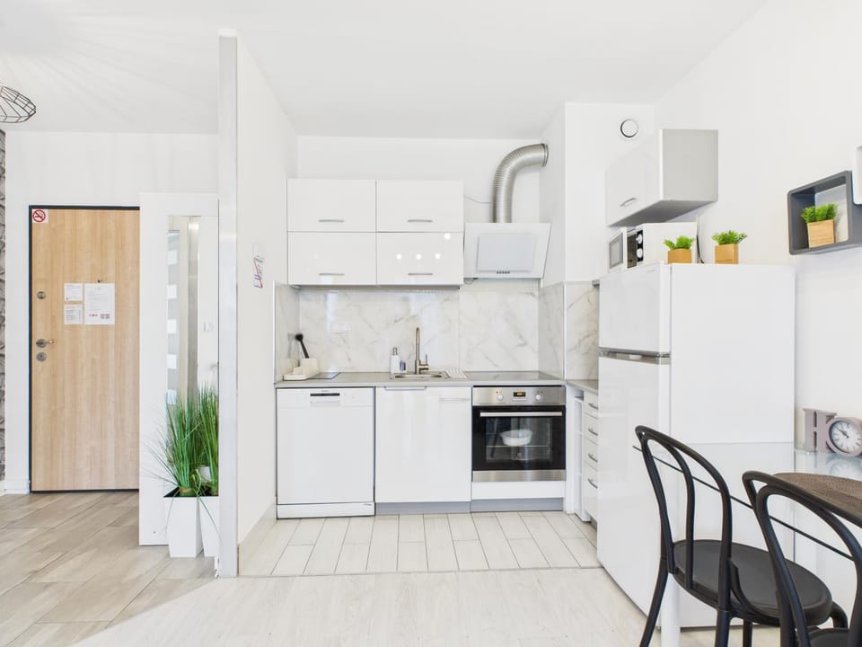 Dining area, dishwasher, minibar, stove