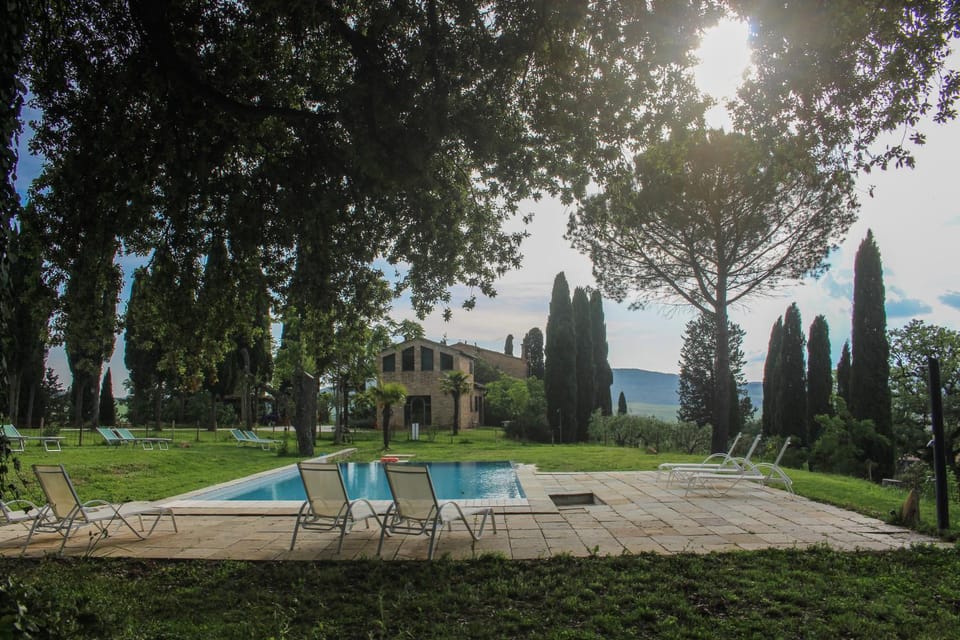 Spring, Day, Natural landscape, Garden, Garden view, Pool view, Swimming pool, sunbed