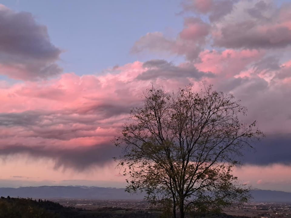 Natural landscape, Mountain view, Sunset