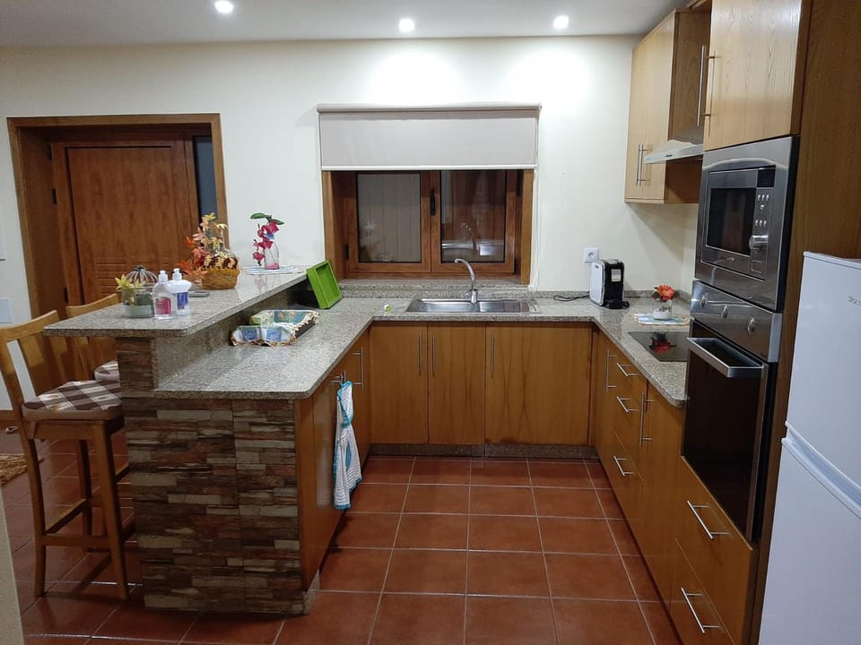 Kitchen or kitchenette, oven, stove