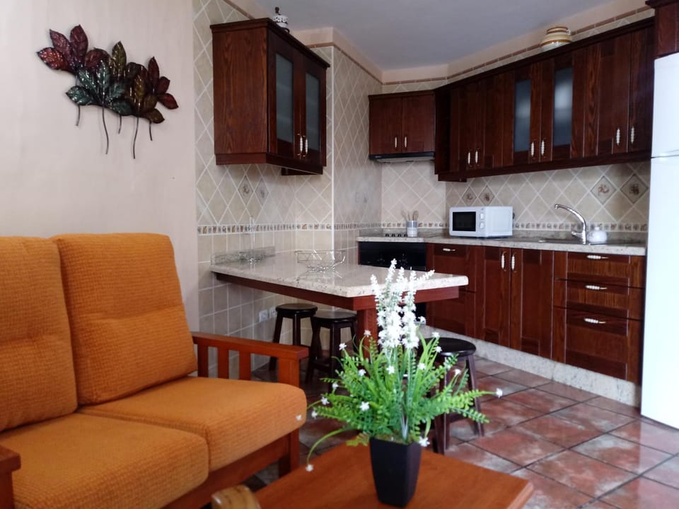 Living room, stove