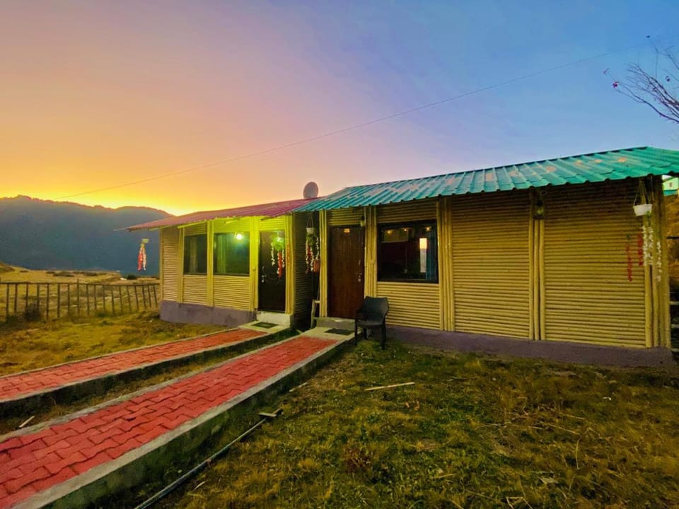Property building, Natural landscape, Mountain view, Sunset