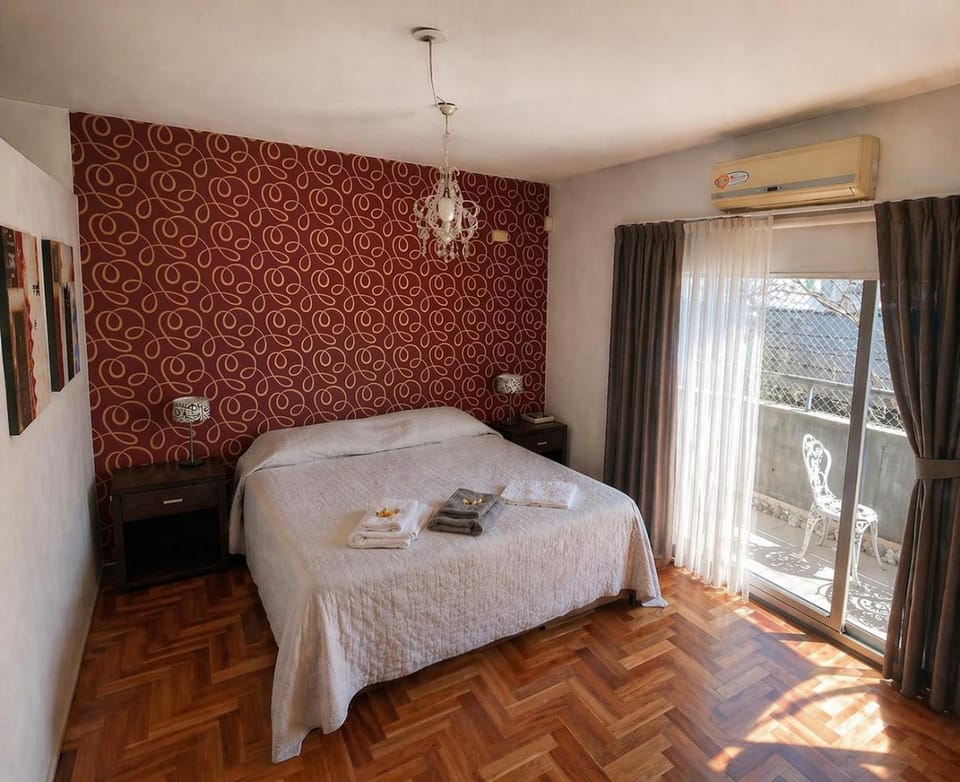 Bed, Balcony/Terrace, Bedroom, air conditioner