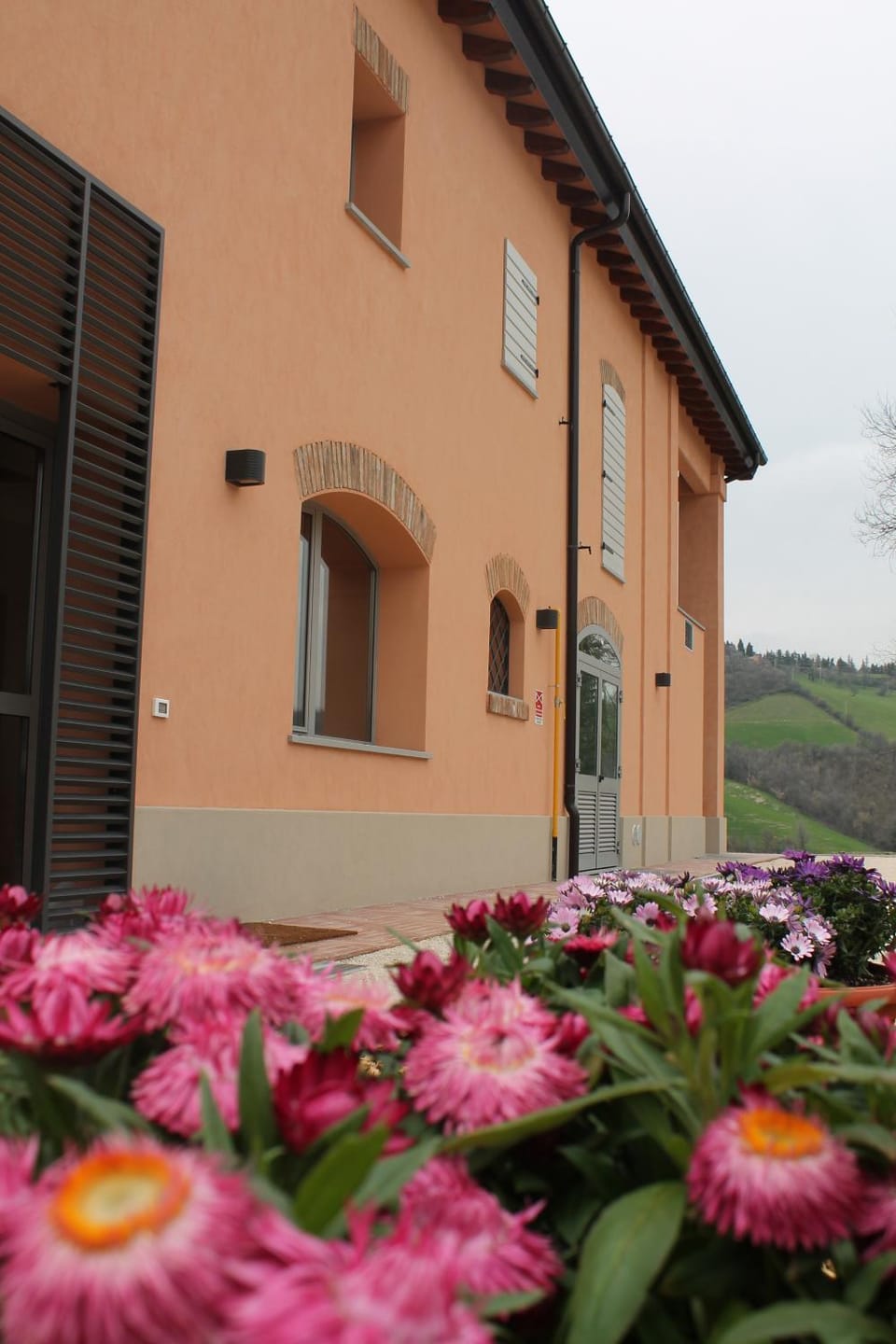 Facade/entrance, Spring, Garden view