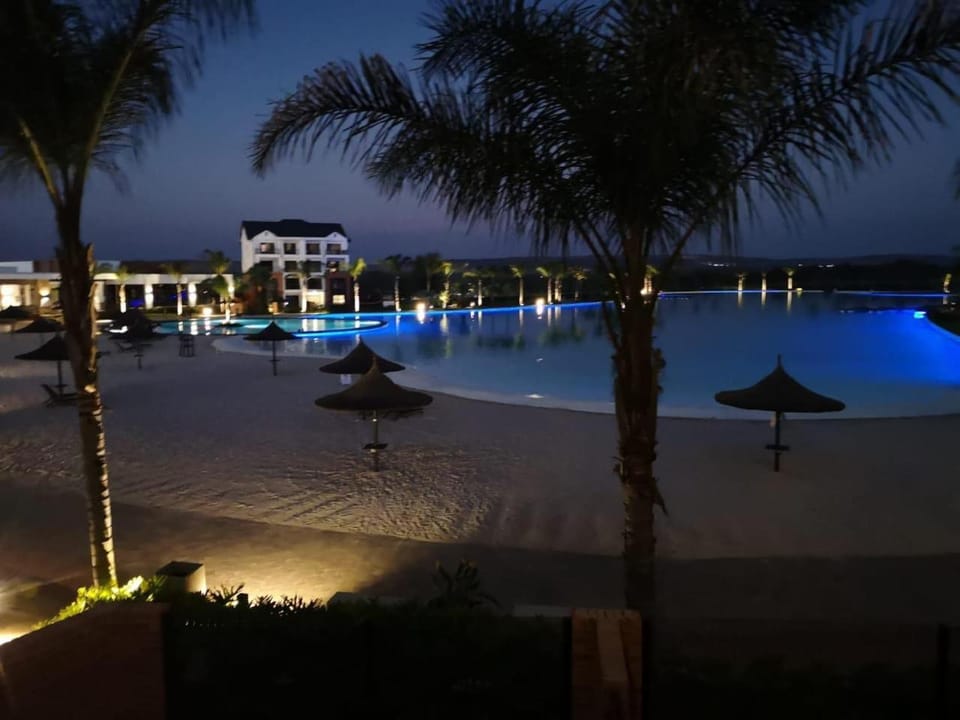 Beach, Pool view, Swimming pool, Swimming pool, Sunset
