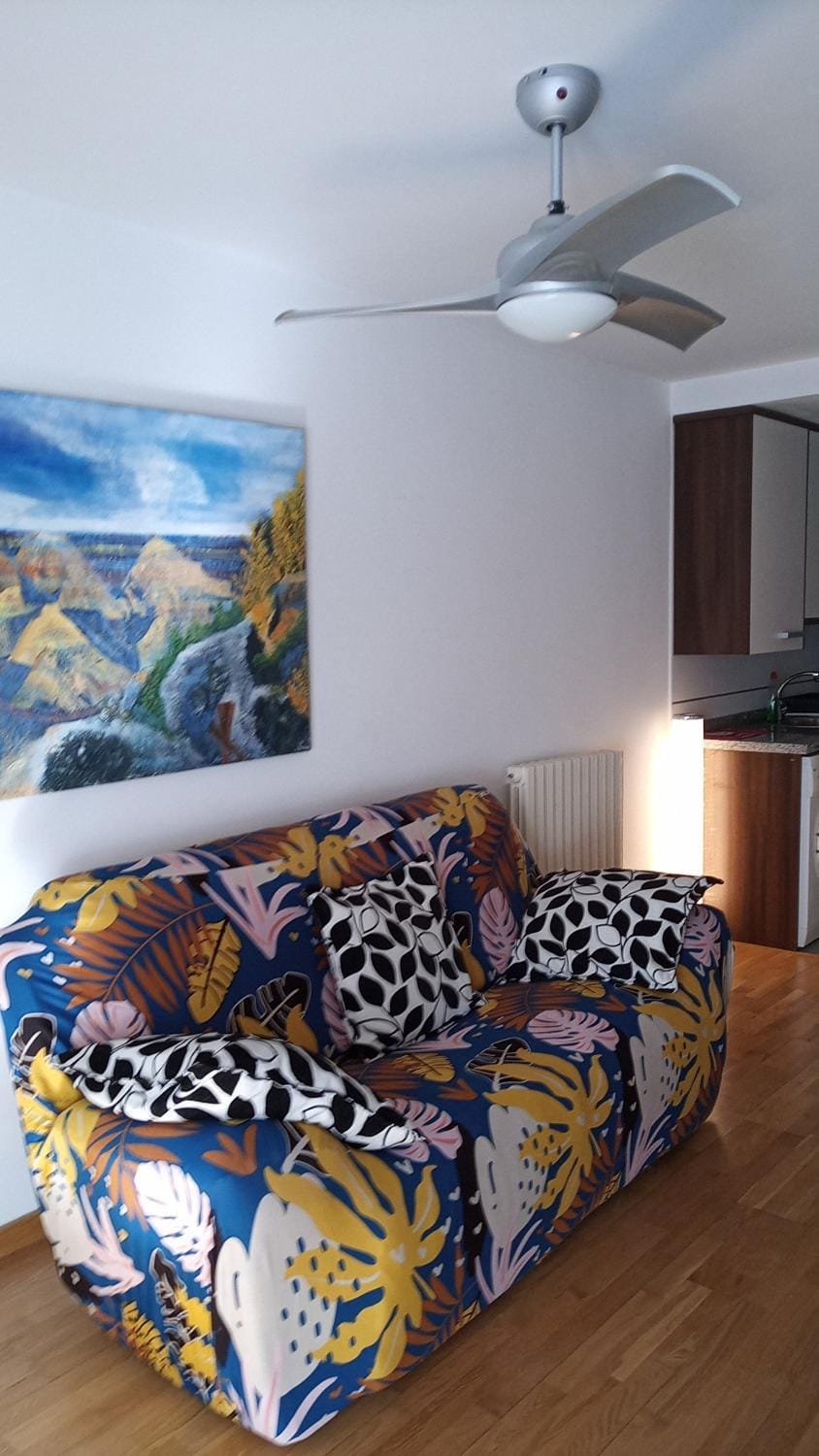 Living room, fireplace