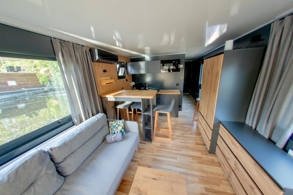 Living room, kitchen