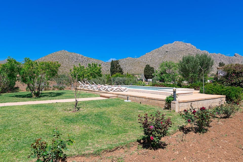 Day, Garden, Garden view, Mountain view