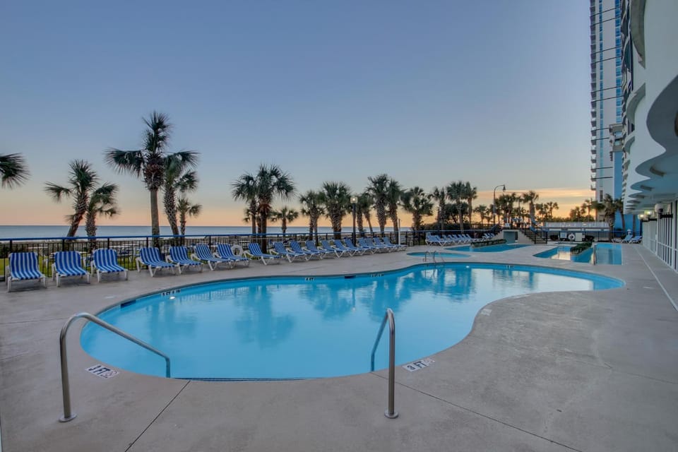 Swimming pool, Sunset