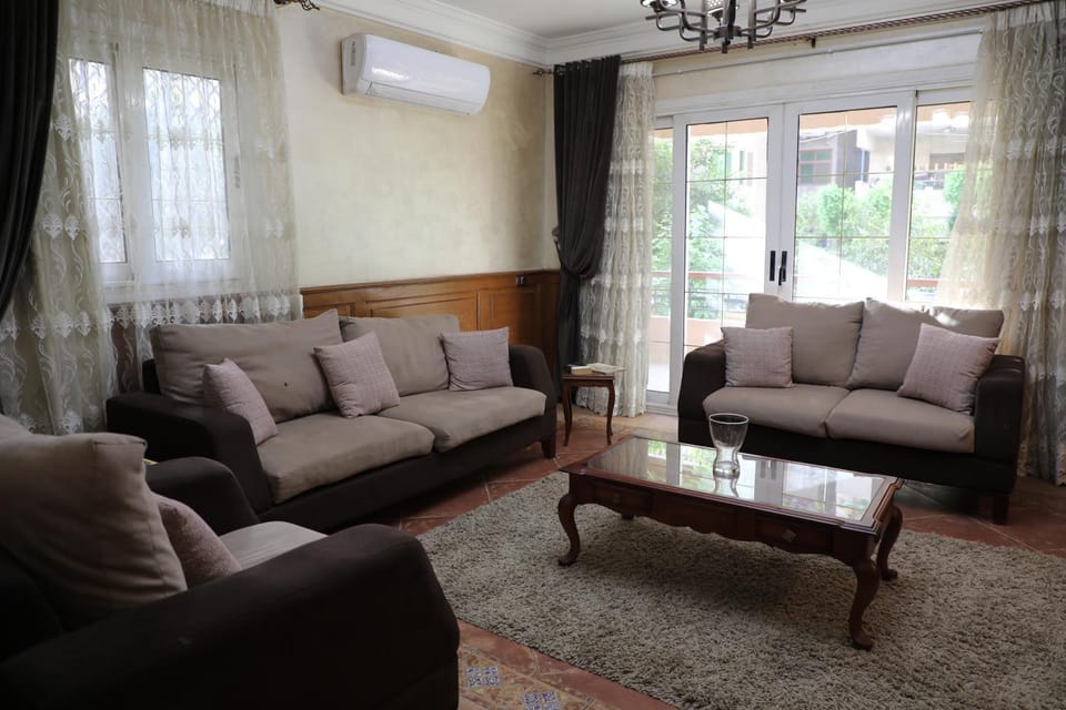 Living room, Seating area, air conditioner