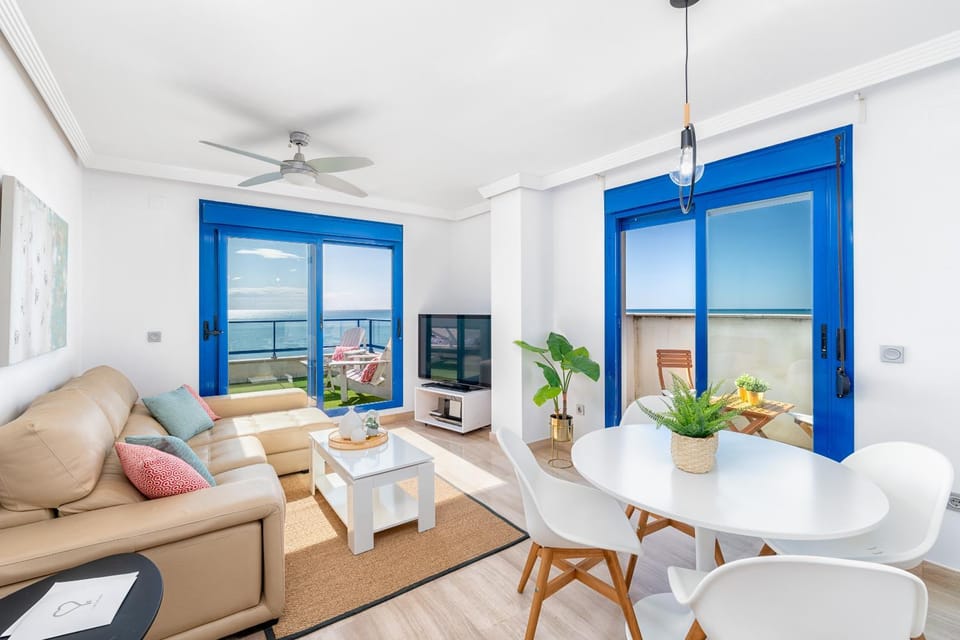 Living room, Seating area, Sea view