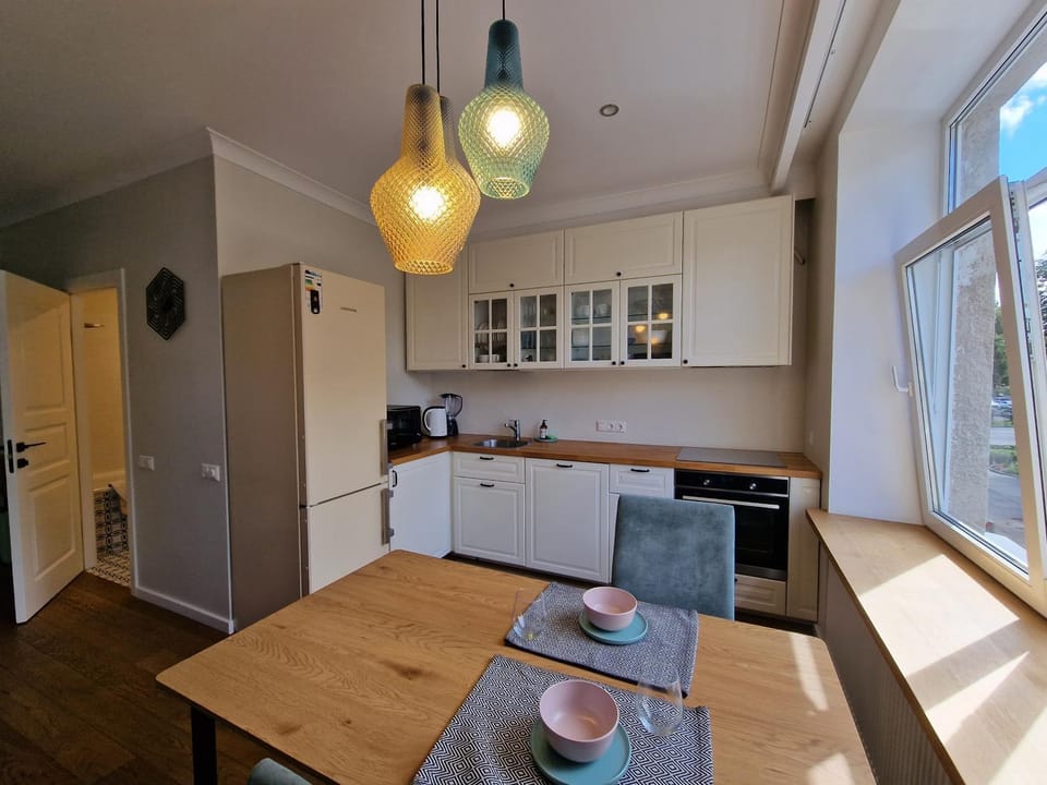 Kitchen or kitchenette, Dining area, oven