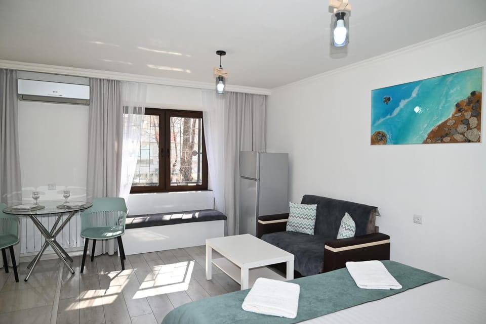 Bed, Living room, Photo of the whole room, Seating area, Dining area, air conditioner