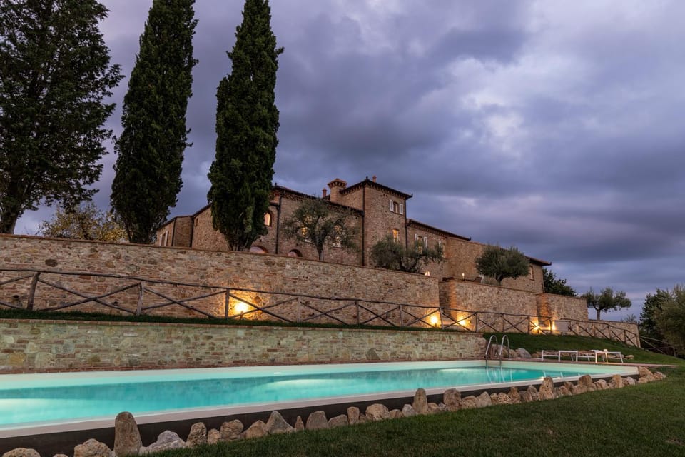 Property building, Natural landscape, Summer, On site, Swimming pool, Swimming pool, Sunset