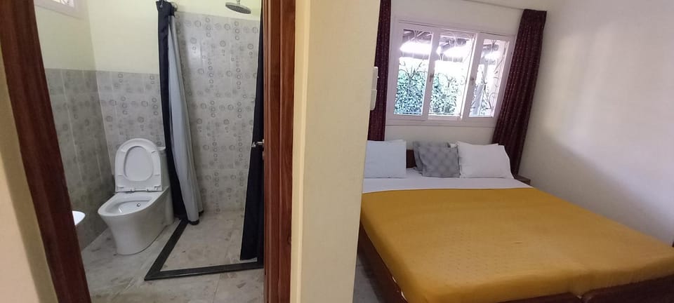 Shower, Toilet, Bed