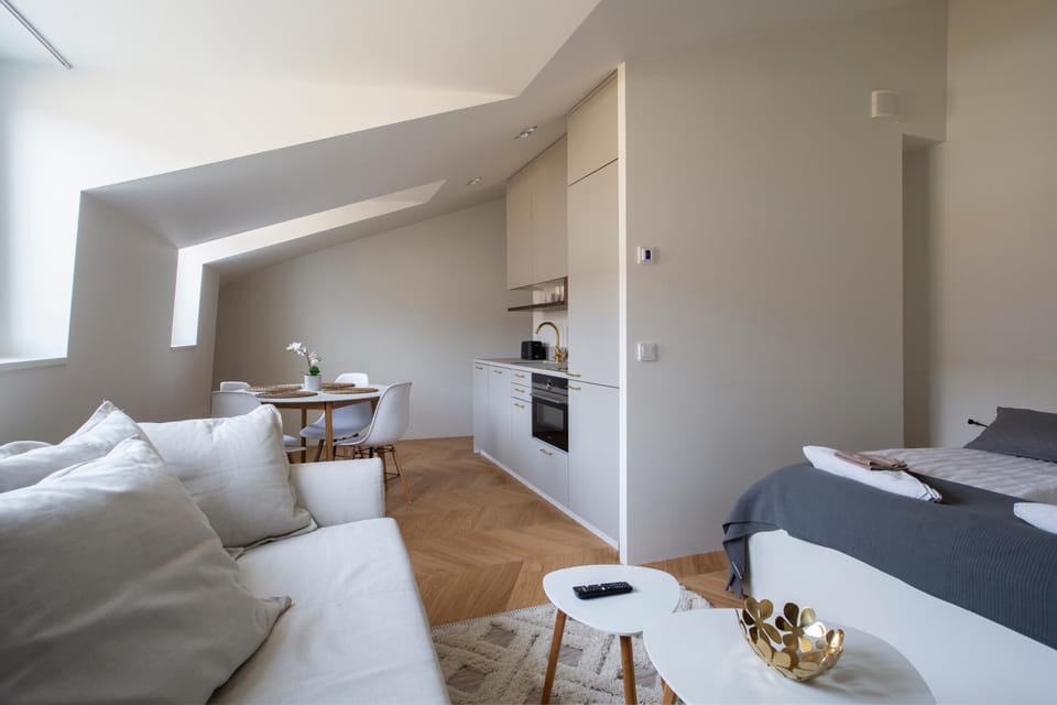 Kitchen or kitchenette, Living room, Dining area